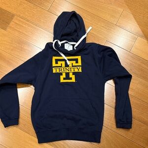 League Navy Hoodie with Yellow Trinity Logo